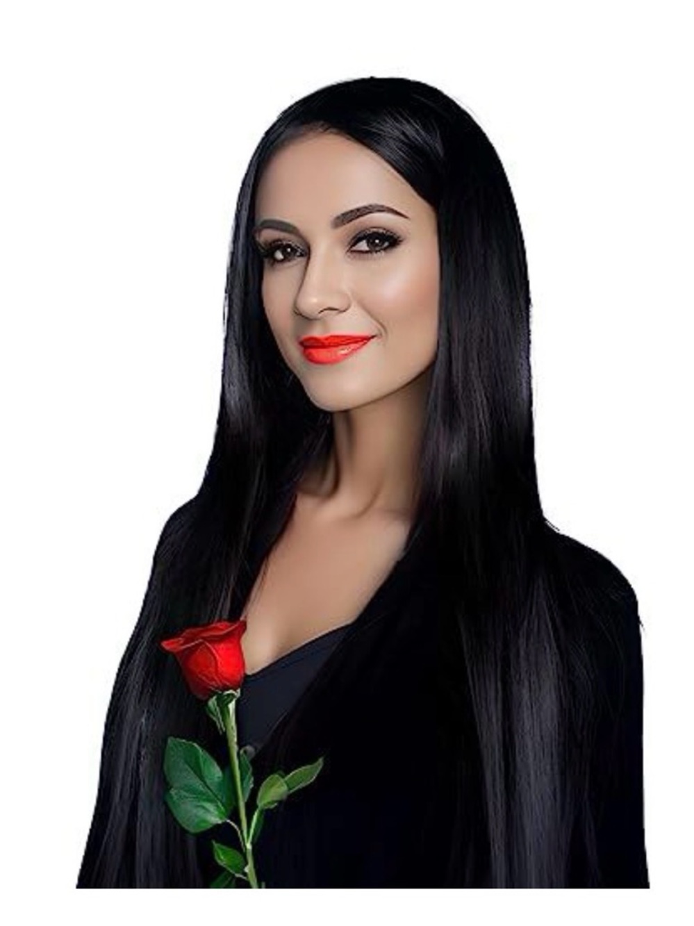 Black Straight Women's Hair Wig - Sleek Long Style